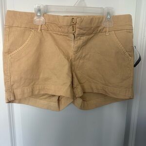 Dynamite Women's Tan Cotton Mid-Rise Jean Shorts